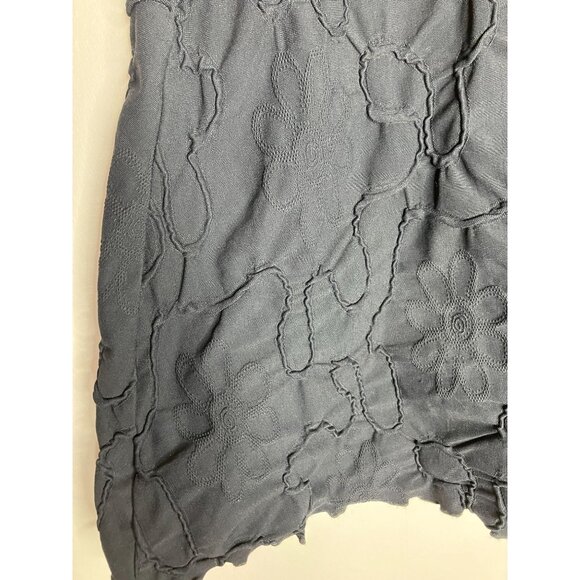 Haystacks Black Floral Embroidered Skirt Women's Large Whimsigoth Witchy Y2K - Picture 5 of 10